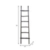 Wooden, Decorative 76" ladder, black