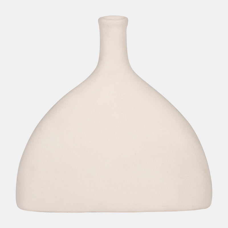 Ceramic, 7" Half Dome Vase, Cotton