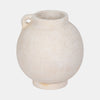 Bulbous Jug With Handle, White