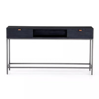 CONSOLE TABLE-BLACK WASH POPLAR