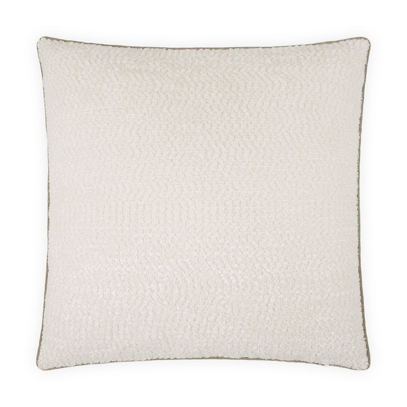 22" Ivory Pillow with Trim