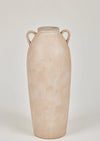 Tall Terra Cotta Floor Vase with Handles