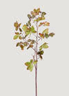 Burgundy Green Faux Chestnut Leaf Branch