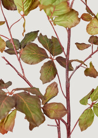 Burgundy Green Faux Chestnut Leaf Branch