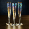 Aperitivo Slim Champagne Flute - Luster with Gold Rim