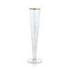 Aperitivo Slim Champagne Flute - Luster with Gold Rim