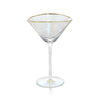 Aperitivo Triangular Martini Glass - Luster with Gold Rim