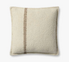 18" x 18" Tan/ Natural Ivory Pillow