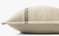 18" x 18" Tan/ Natural Ivory Pillow