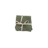 Stonewashed Cotton Waffle Weave Green Cloth