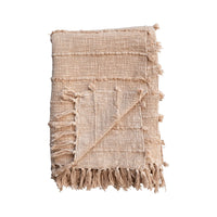 Stonewashed Woven Cotton Slub Throw