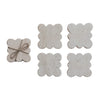 Travertine Coasters w/ Scalloped Edges, Set of 4