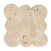 Travertine Coasters w/ Scalloped Edges, Set of 4