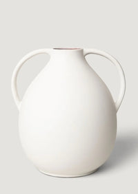 Afloral Natural White Clay Jug Vase - 14"